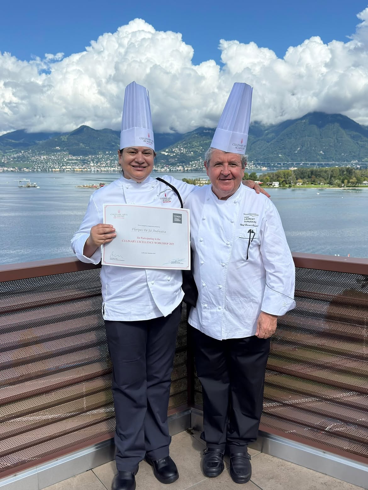 Culinary Arts Academy Switzerland — Workshop com Laurent Suaudeau e 2º lugar no desafio final (Set/2025)